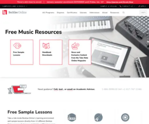 Berkleeshares.com(Free Music Resources) Screenshot