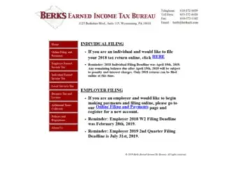 Berkseit.com(Berks Earned income Tax Bureau) Screenshot
