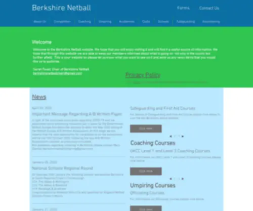 Berkshirenetball.co.uk(Berkshire Netball) Screenshot