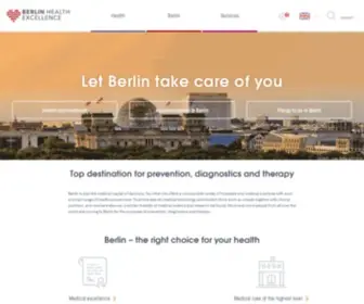 Berlin-Health-Excellence.com(The official medical travel platform of Berlin) Screenshot