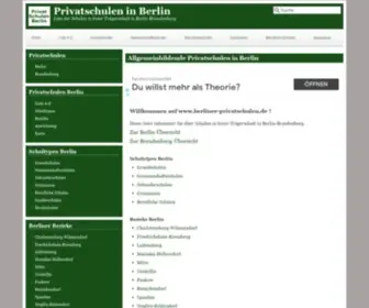 Berliner-Privatschulen.de(Liste der Berliner Schulen in freier Trägerschaft) Screenshot
