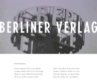 Berliner-Verlag.de(Berliner Verlag) Screenshot