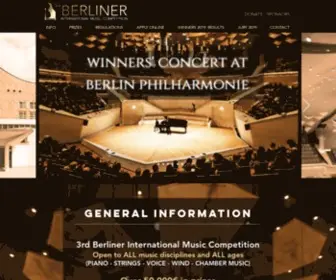 Berlinercompetition.com(Berliner International Music Competition) Screenshot