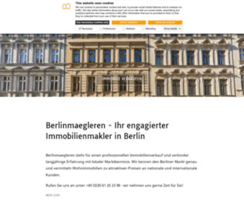 Berlinmaegleren.de(Immobilienmakler Berlin) Screenshot