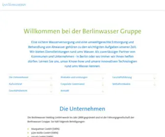 Berlinwasser.de(Berlinwasser Holding GmbH) Screenshot