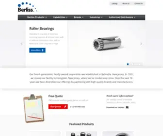 Berliss.com(Berliss Bearings & Seals) Screenshot