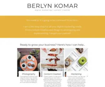 Berlynkomar.com(Small Business Organic Marketing and Content Creation) Screenshot