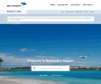 Bermudaairport.com(Wade International Airport) Screenshot
