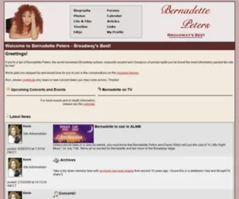Bernadette-Peters.com(Bernadette Peters) Screenshot