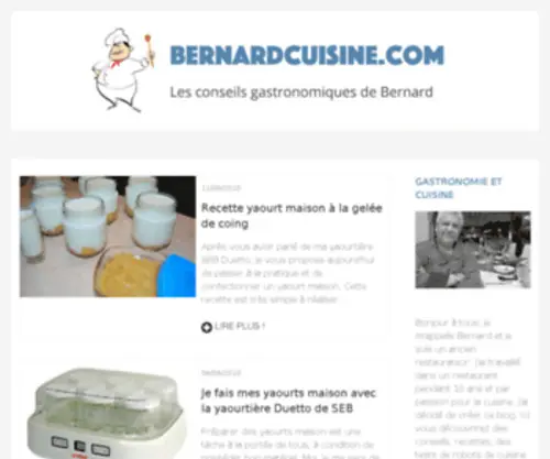 Bernardcuisine.com(La cuisine de Bernard) Screenshot