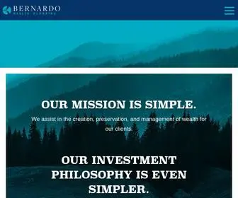 Bernardowealthplanning.com(Bernardo’s investment strategy rests firmly) Screenshot