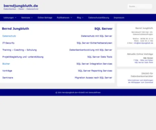 Berndjungbluth.de(Datenbanken) Screenshot