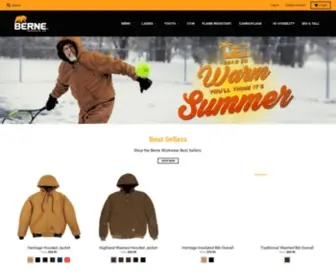 Bernedirect.com(Berne Apparel) Screenshot