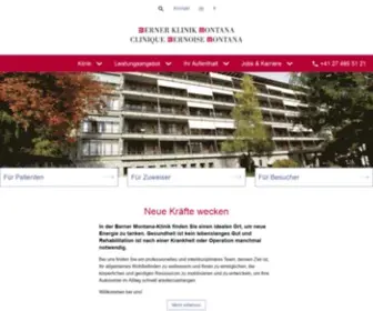 Bernerklinik.ch(Berner Klinik Montana) Screenshot