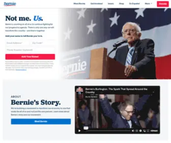 Berniesanders.com(Bernie Sanders Official Website) Screenshot