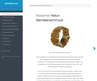 Bernsteine.com(Bernsteinschmuck aus Natur Bernstein) Screenshot