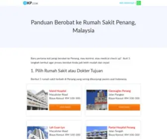 Berobatkepenang.com(Panduan Lengkap Berobat ke Rumah Sakit di Penang Malaysia) Screenshot