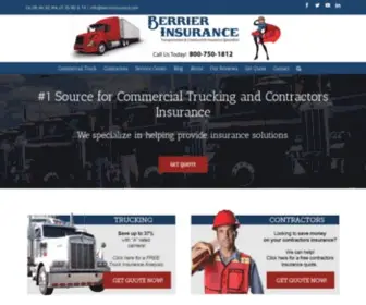 Berrierinsurance.com(Commercial Truck Insurance) Screenshot