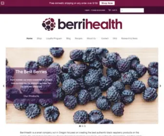 Berrihealth.com(Premium Black Raspberry Powder) Screenshot