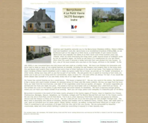Berrychone.com(Bed and Breakfast in France Near Argenton sur Creuse) Screenshot