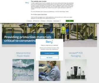 Berryglobal.com(Plastic packaging and protective solutions) Screenshot