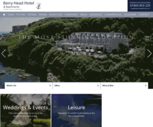 Berryheadhotel.com(The Berry Head Hotel Brixham) Screenshot