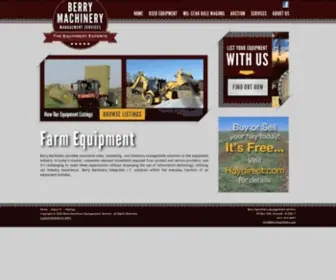 Berrymachinery.com(Farm Equipment Experts in Idaho) Screenshot