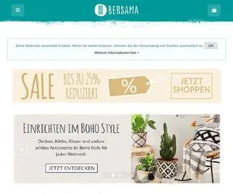 Bersama.de(Online Store für Wohnaccessoires) Screenshot