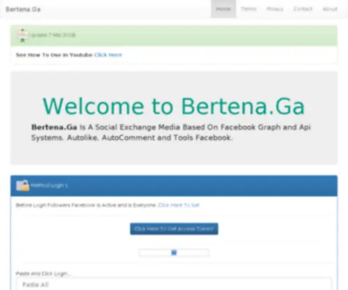 Bertena.ga(Increase Likes Facebook) Screenshot