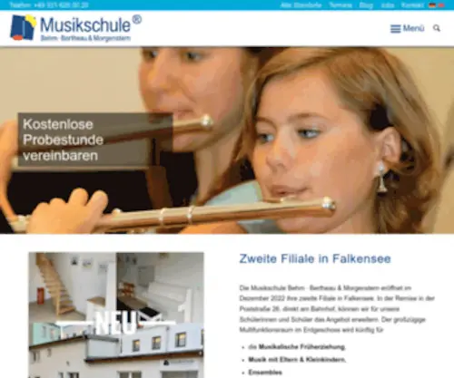 Bertheau-Morgenstern.de(Musikschule Behm) Screenshot