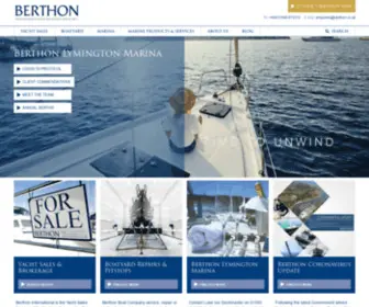 Berthongroup.co.uk(Berthon Boat Company) Screenshot