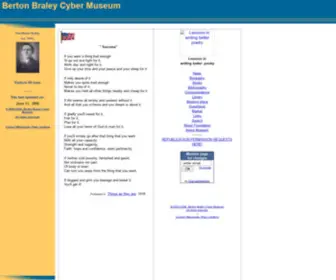 Bertonbraley.com(Home page; berton braley cyber museum) Screenshot