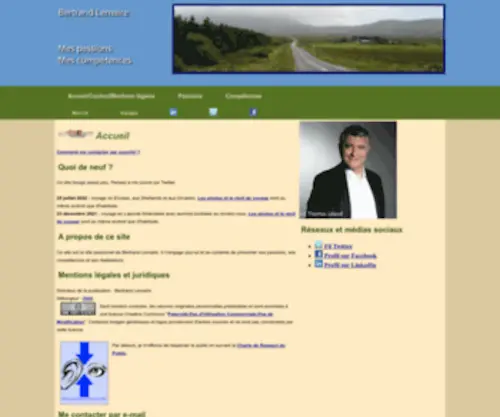 Bertrandlemaire.com(Site personnel de Bertrand Lemaire) Screenshot