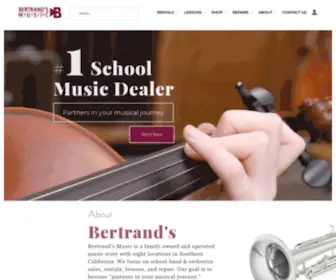 Bertrandsmusicrentals.com(Bertrand's Music Online Rentals) Screenshot