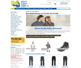 Berufskleider.ch(Onlineshop jetzt offen) Screenshot