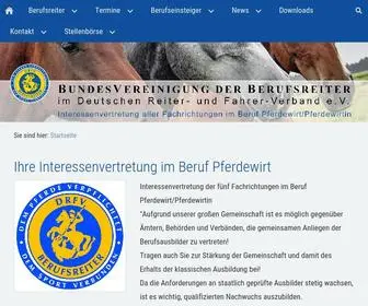 Berufsreiter.com(Bundesvereinigung der Berufsreiter im DRFV e.V) Screenshot