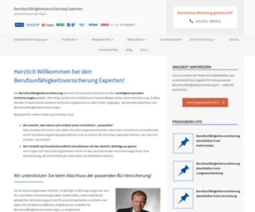 Berufsunfaehigkeitsversicherung-Experten.de(Berufsunfähigkeitsversicherung Experten) Screenshot