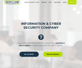 Berylliuminfosec.com(Information security & cyber security company. Risk assessments) Screenshot