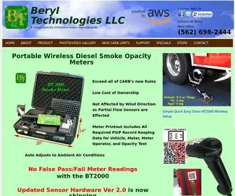 Beryltechnologies.com(Beryl Wireless Smoke Opacity Meter Manufacturer) Screenshot