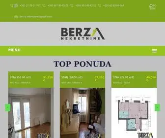 Berza-Nekretnine.com(BERZA nekretnine Novi Sad) Screenshot