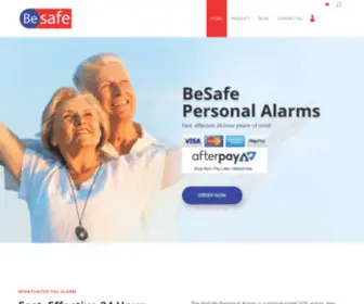 Besafepersonalalarms.com.au(The BeSafe Personal Alarm) Screenshot