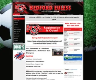 Besasoccer.com(Bedford Euless Soccer Association) Screenshot