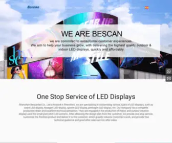 Bescanled.com(LED Display Manufacturer) Screenshot