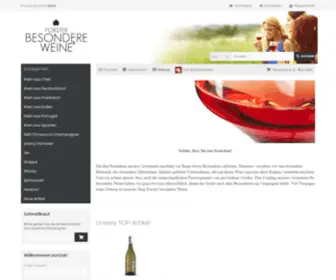 Besondere-Weine.com(Besondere Weine und Spirituosen hier online einkaufen) Screenshot