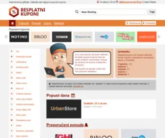 Besplatnikuponi.net(Popusta kodovi i kuponi za popuste) Screenshot