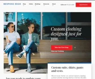 Bespokeedge.com(Custom menswear) Screenshot