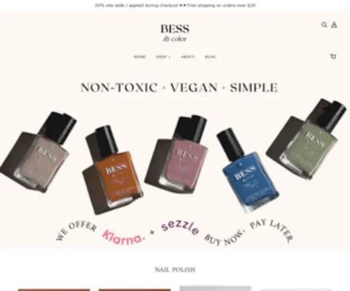 Bessandcolor.com(Non-Toxic Vegan Nail Polish) Screenshot