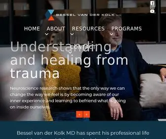 Besselvanderkolk.com(Best-selling Trauma Research Author) Screenshot