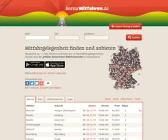 Bessermitfahren.de(Mitfahrgelegenheit kostenlos & einfach finden) Screenshot