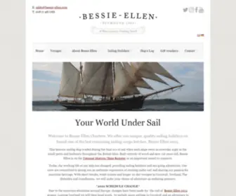 Bessie-Ellen.com(Tall Ship Sailing Holidays on Bessie Ellen in the Scottish Isles and Cornwall) Screenshot